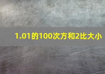 1.01的100次方和2比大小