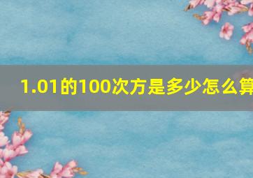 1.01的100次方是多少怎么算