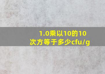 1.0乘以10的10次方等于多少cfu/g