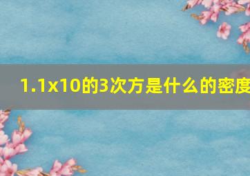 1.1x10的3次方是什么的密度