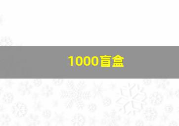 1000盲盒