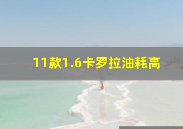 11款1.6卡罗拉油耗高