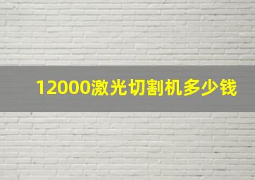 12000激光切割机多少钱