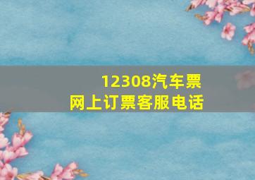 12308汽车票网上订票客服电话