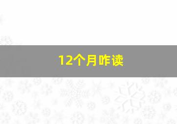 12个月咋读