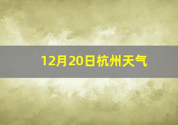 12月20日杭州天气