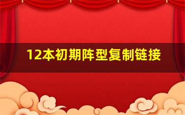 12本初期阵型复制链接