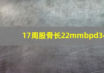 17周股骨长22mmbpd34