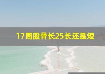 17周股骨长25长还是短