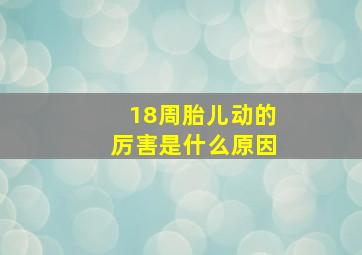 18周胎儿动的厉害是什么原因