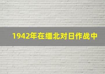 1942年在缅北对日作战中