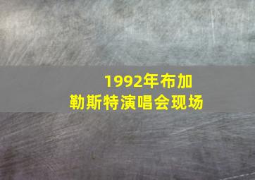 1992年布加勒斯特演唱会现场