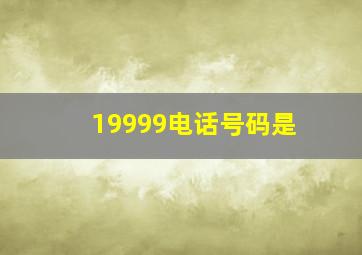 19999电话号码是