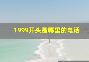 1999开头是哪里的电话