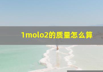 1molo2的质量怎么算