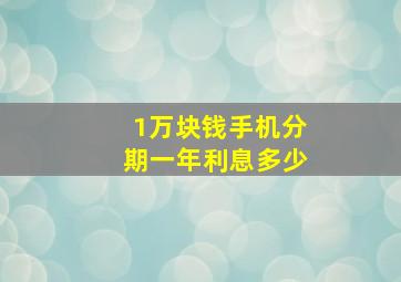 1万块钱手机分期一年利息多少