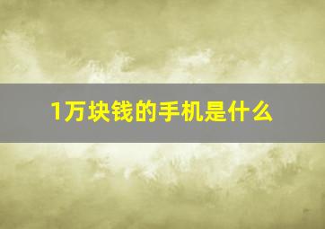 1万块钱的手机是什么