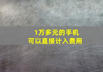 1万多元的手机可以直接计入费用