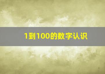 1到100的数字认识