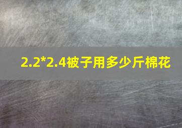 2.2*2.4被子用多少斤棉花