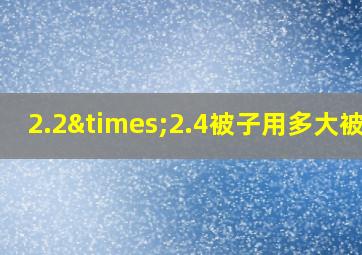 2.2×2.4被子用多大被罩