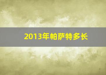 2013年帕萨特多长