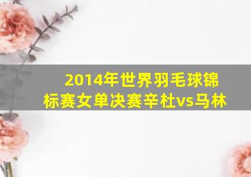 2014年世界羽毛球锦标赛女单决赛辛杜vs马林