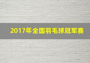 2017年全国羽毛球冠军赛