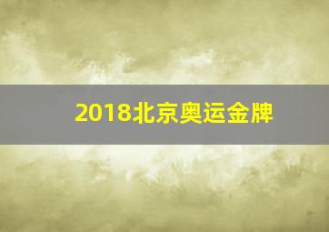 2018北京奥运金牌