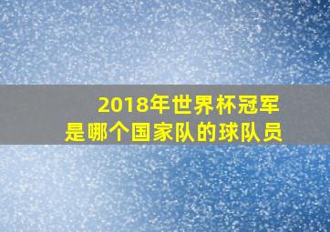 2018年世界杯冠军是哪个国家队的球队员