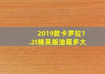 2019款卡罗拉1.2t精英版油箱多大