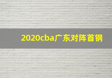 2020cba广东对阵首钢