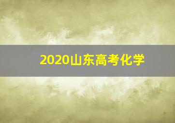 2020山东高考化学