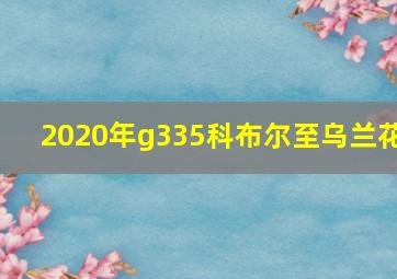 2020年g335科布尔至乌兰花