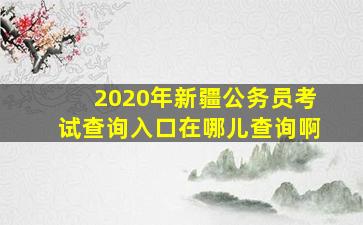 2020年新疆公务员考试查询入口在哪儿查询啊