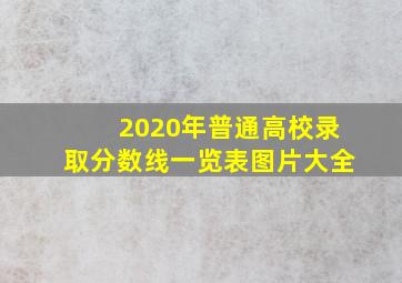 2020年普通高校录取分数线一览表图片大全