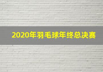 2020年羽毛球年终总决赛