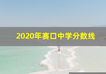 2020年赛口中学分数线