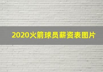 2020火箭球员薪资表图片