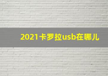 2021卡罗拉usb在哪儿