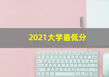 2021大学最低分