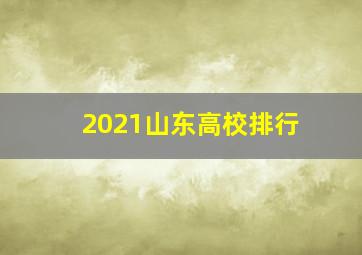 2021山东高校排行