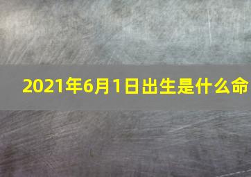 2021年6月1日出生是什么命