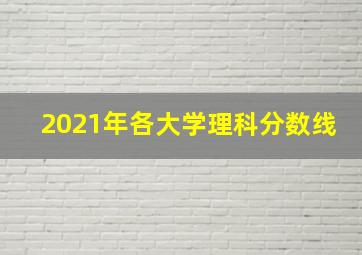 2021年各大学理科分数线