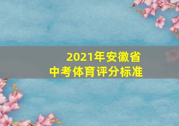 2021年安徽省中考体育评分标准