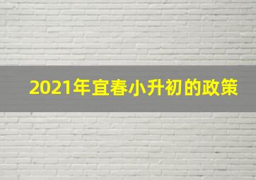 2021年宜春小升初的政策