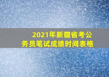 2021年新疆省考公务员笔试成绩时间表格