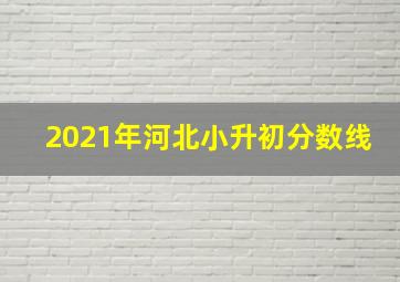 2021年河北小升初分数线