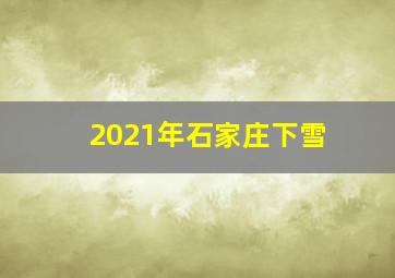 2021年石家庄下雪