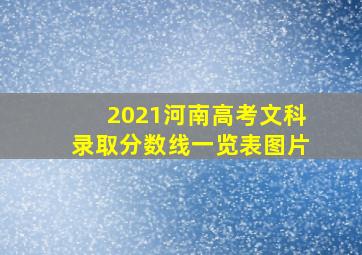 2021河南高考文科录取分数线一览表图片